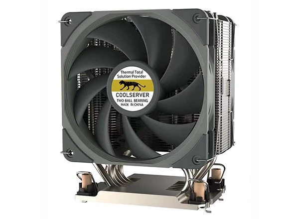 LGA4189 एल्युमिनियम टावर फिन कॉपर प्लेट 4u सर्वर हीट पाइप के साथ सक्रिय CPU रेडिएटर